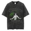 Eren Jager Attack on Titan Summer Streetwear Washed T-Shirt Anime Graphic Print TShirt Men Harajuku Cotton Oversize Vintage Tee