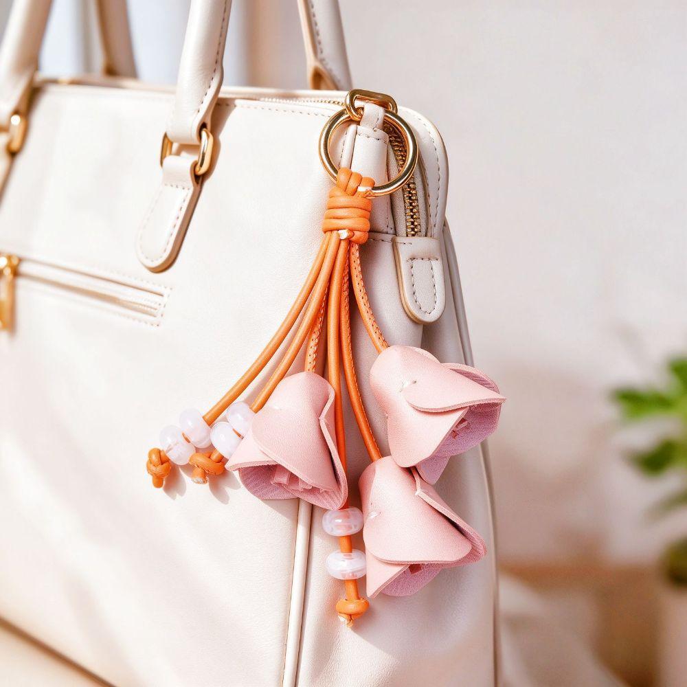 PU Bag Charm Lightweight Keychain Pendant Cute Decorative Accessory Car Interior