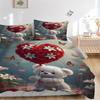 3pcs Anime Teddy Bear Bedding Set - Includes One Quilt Cover and Two Pillowcases (No Core) - Perfect for Bedroom and Guest Room Decoration,