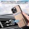 Foldable Bracket Carbon Fibre Vertical Cards Bag Case for iPhone 15 Pro Max 14 Plus 13 12 Mini 11 X XS 7 8 SE 2022 Pocket Cover