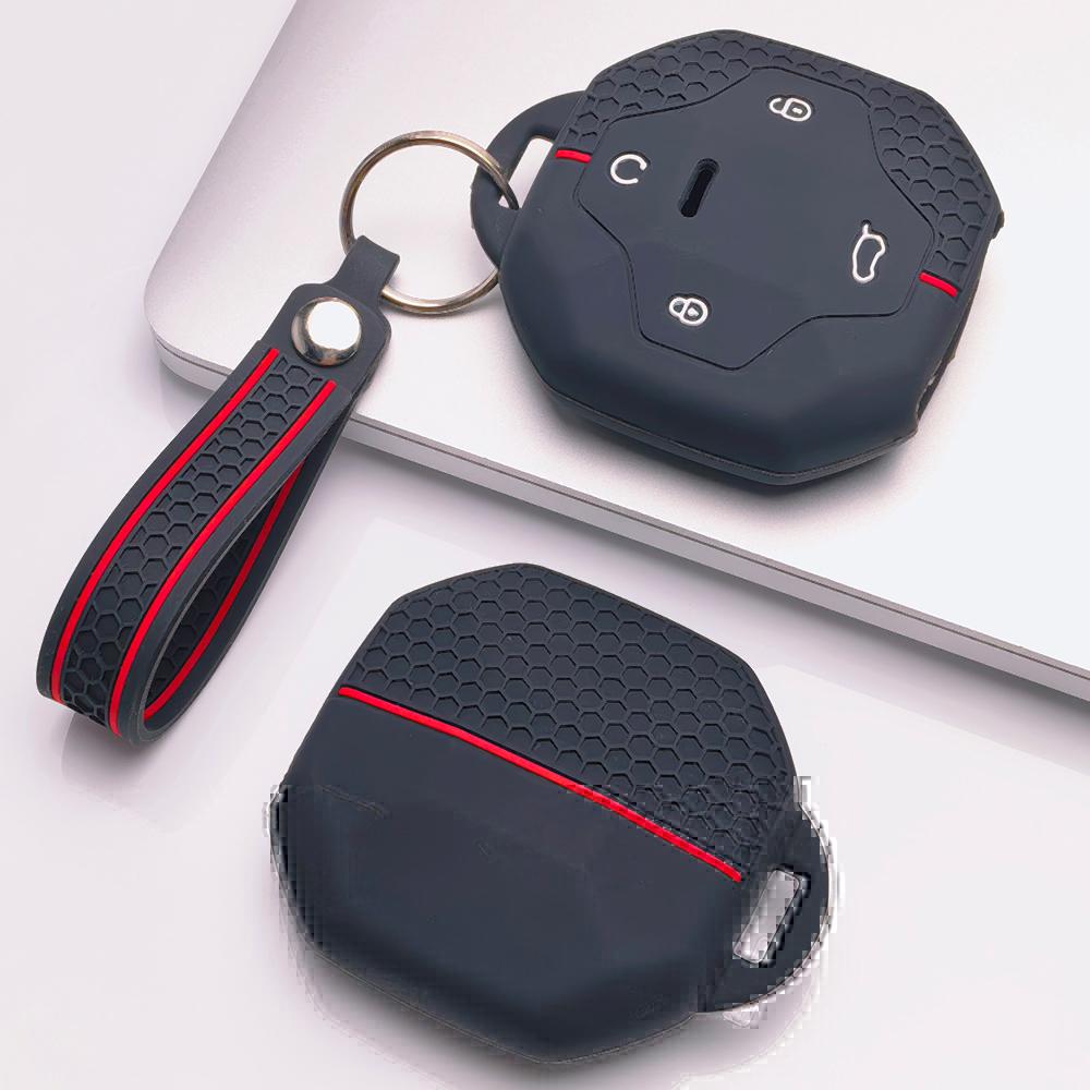 Key Fob Cover Keychain for Jetour Shanhai T2 L9 T3 Traveler Dashing Anti-Scratch Surface Shockproof Structure Soft Grip Texture Easy Install Design