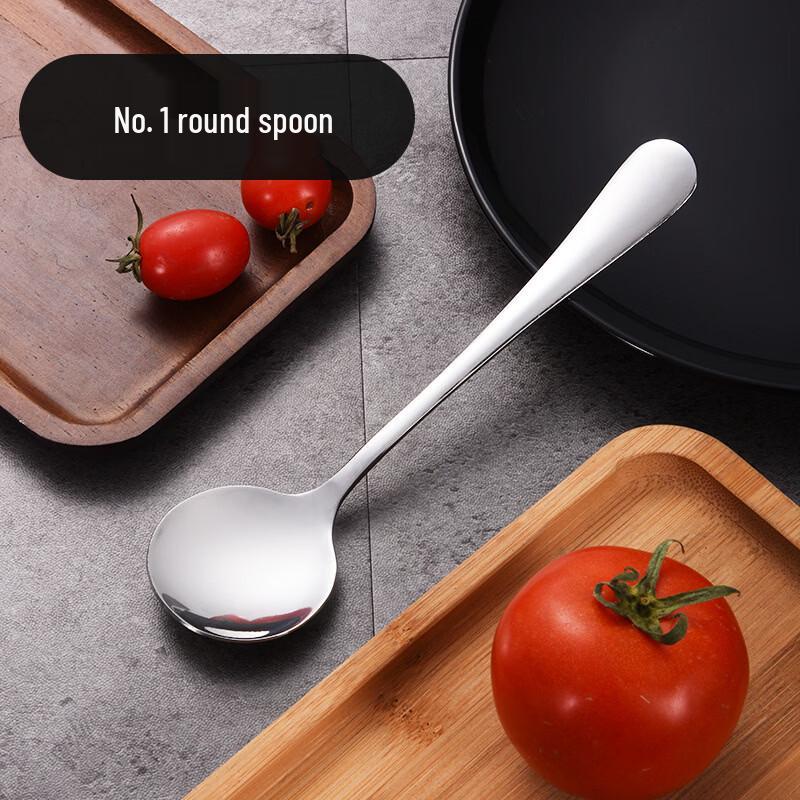 Wutuo 410 Нержавеющая сталь Нет. 1 Круглые ложки (4-Pack)