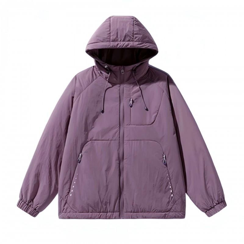 Korean Style Hooded Cotton Jacket Women 2026 Winter Outdoor Lightweight Warm Loose Slim Fit Couple Coat
