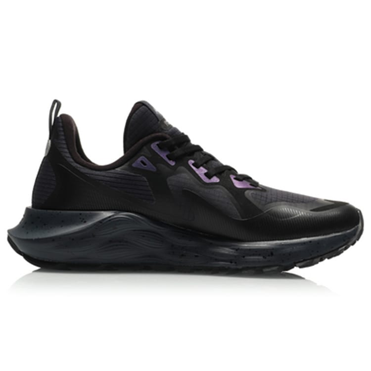 Li Ning Cloud Shield Cushioning Slip Resistant Abrasion Resistant Low Top Running Shoes Men's Black ARHQ143-2