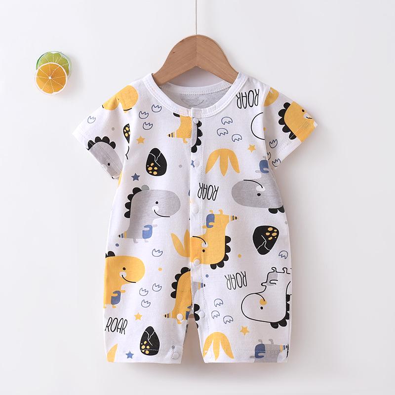 2026 Newborn Short Sleeve Jumpsuit Romper - Thin Style Bodysuit Pajamas