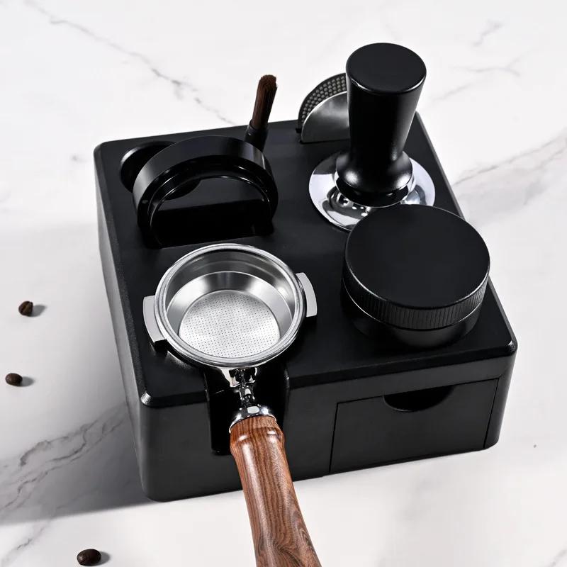 Kaffee-Tamper-Station 51mm 54mm 58mm Siebträgerhalter Ständer Matte für Delonghi Breville E61 Espressomaschinen Zubehör Barista Werkzeuge