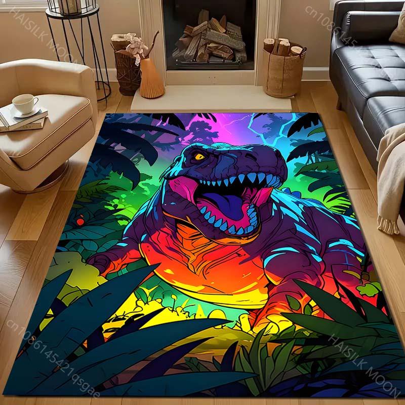 

Tyrannosaurus Rex in The Jungle Prints Creative Print Carpet for Bedroom Living Room Bedside Sofa Floor Mat Modern Home Decor 40x60cm (16x24in)
