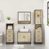 VidaXL Ensemble de meubles de salle de bain 4 pcs chêne sonoma, armoire de salle de bain, armoire de rangement de toilette, 3301276