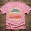 Easily Distracted By Airplanes Retro Airplane Shirt Pilot Gifts for Unisexs Clothing Unisexs Summmer Vintage Aviation Gift T Shirt