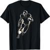 Football Player Action Silhouette Minimal T-Shirt