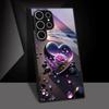 Crystal heart-shaped glass phone case suitable for Samsung Galaxy S26 S25 S24 S23 S22 S20 FE/Ultra/Plus anti drop back cover