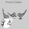 Bird Statue Iron Figure Set for Home Decoration, Animal Sculptures, Table Ornaments Living Room,