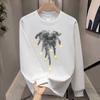 Heavy Trendy Brand Cotton T-Shirt Long-Sleeved Men'S Bottoming Shirt Trendy Autumn And Winter Men'S And Women'S Crew Neck Sweater