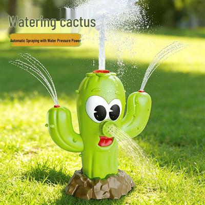 Automatic Rotating Cactus Water Sprinkler Toy for Outdoor Play
