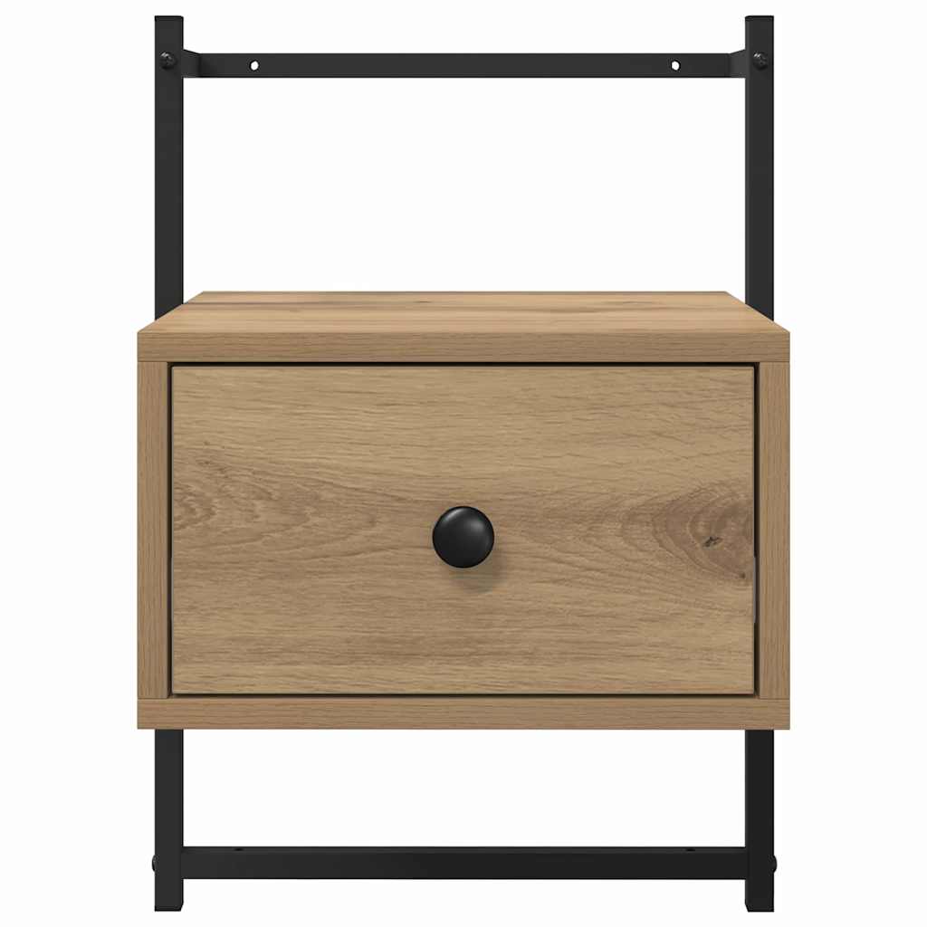 Nightstand Set of 2 Artisan Oak Finish 35 X 30 X 51 Cm Engineered Wood
