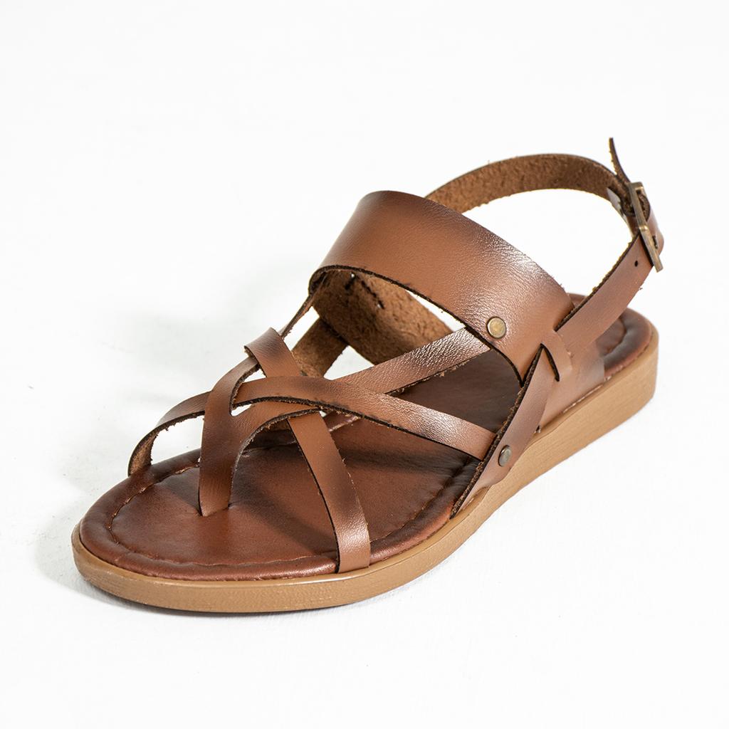 Cross-Band Ankle Buckled Women's Casual Sandals 51-820-23