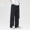 Summer New American Solid Color Straight Casual Pants Men's Drape Loose Stacking Wide Leg Trousers Men