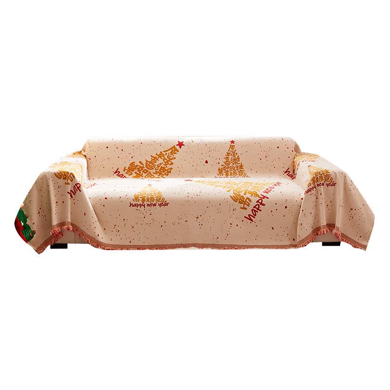 Chenille All-Season Cat Scratch-Resistant Festive Sofa Throw Blanket
