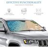 Protetor Solar para Para-brisa Azul Oceano Praia Concha Areia Cobertura Protetora Solar para Janela Dianteira de Carro Caminhão SUV Bloqueia Raios UV Viseira Automotiva Protetor de Interior