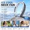 Neck Mounted Fan Mini Portable Silent Bladeless Fan with 100 Adjustable Speed Settings LED Digital Display Outdoor Neck Fan