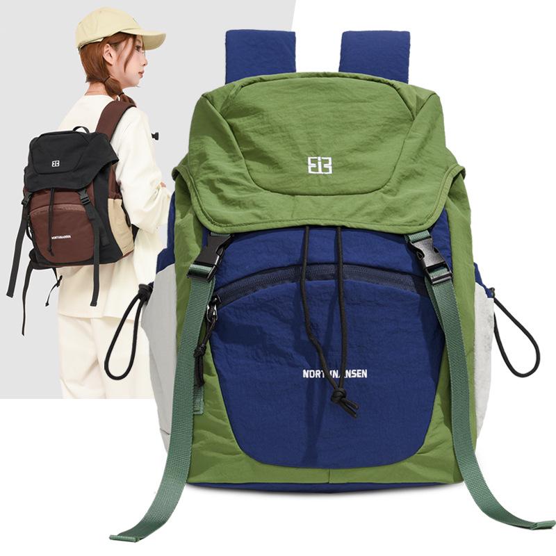 

2025 Fall/Winter Sporty Casual Color Block Large Capacity Backpack for Commuting & Hiking
