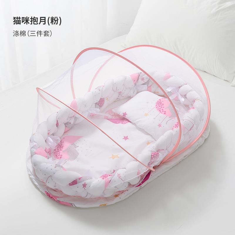 Portable newborn bionic sleeping pad mattress bed-in-a-bed baby crib with mosquito net