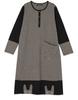 Wacoal Relax Sleep Atsuko Matano Long Sleeve Round Cotton Rabbit Sizes BL and L & Women's Dress, Neck, 100% Jersey, Print, (HNX513)