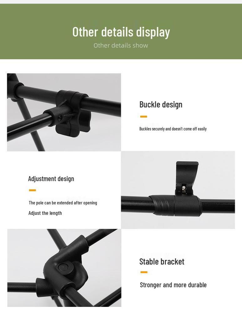 Portable Folding Telescopic Moon Chair Footrest for Camping and Reclining