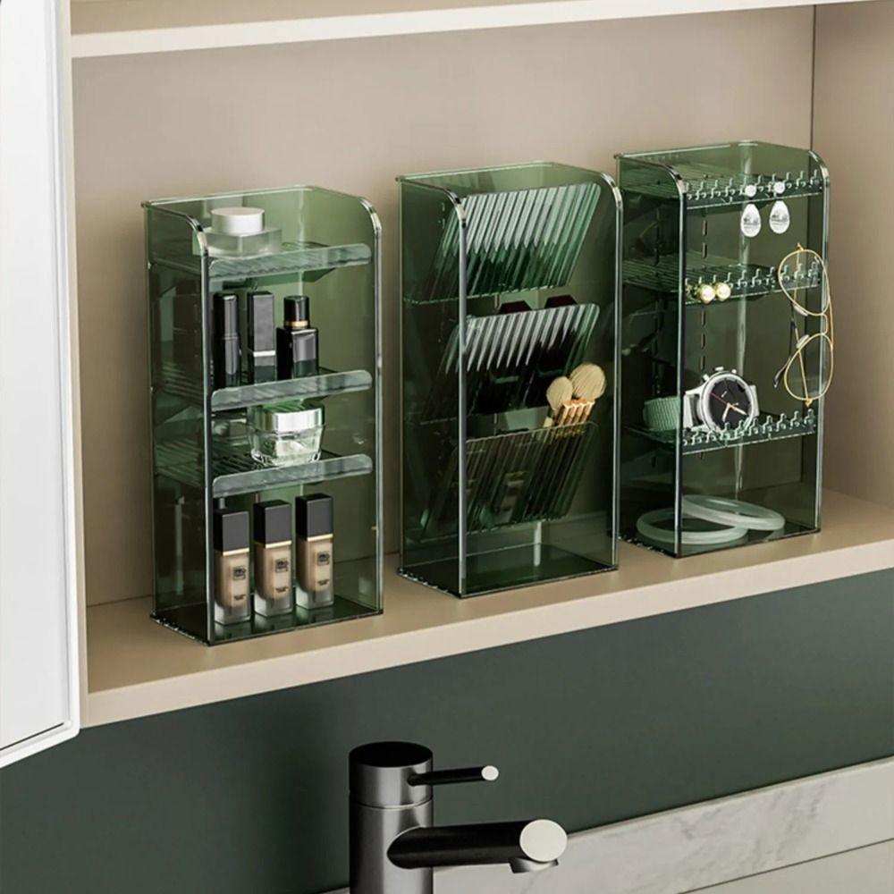 Vertical Makeup Shelf Transparent Jewelry Display Stand Lipstick Storage Box Lipstick
