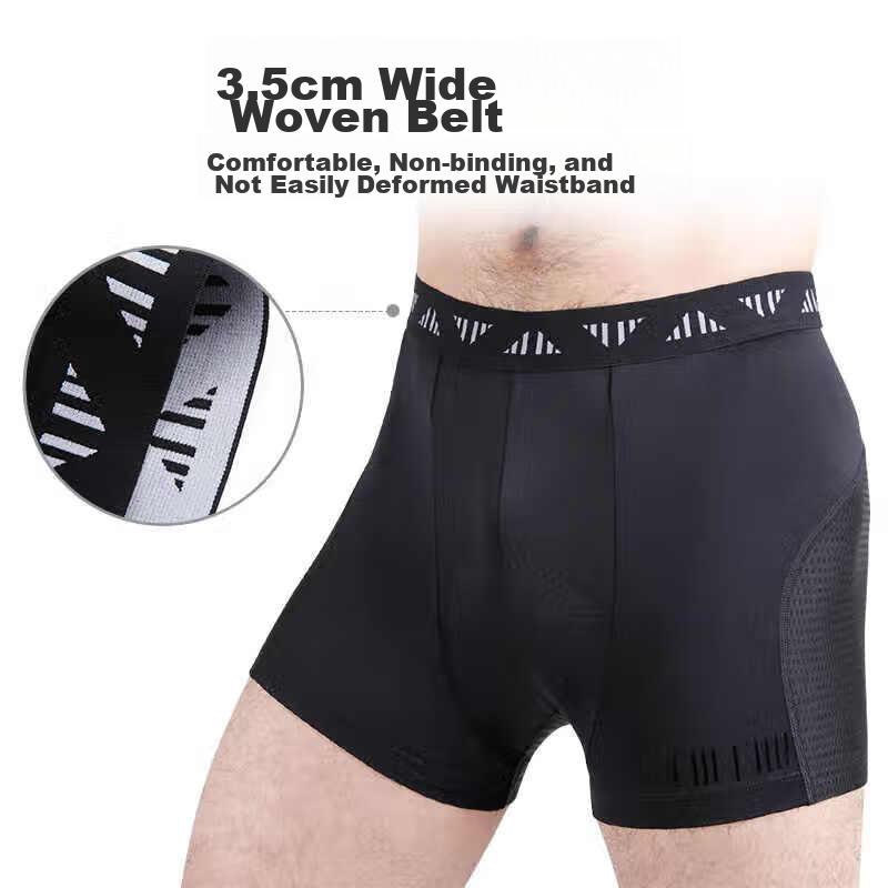Men's Cycling Underwear, High-Elastic Breathable Seamless Mountain And Road Bike Shorts, Size L