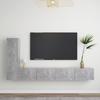 Vidaxl 3-Cz. TV Cabinet Set, Concrete Gray, Board