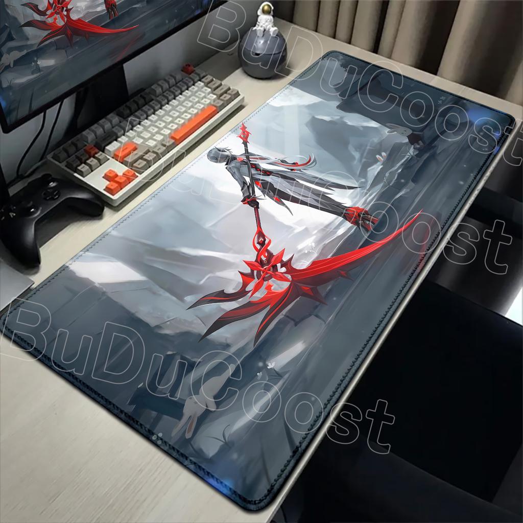 New Cool Wallpaper Genshin Impact Arlecchino Mousepad PC Laptop Gaming Accessories Mousepad Desk Mat Computer Gamer Keyboard Rug