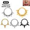 Inele Clicker Septum Spike Titan F136 G23 16G Inele Piercing Septum cu Balama Inele Nas Cercuri Cartilaj Helix Tragus Cercei Bijuterii Body