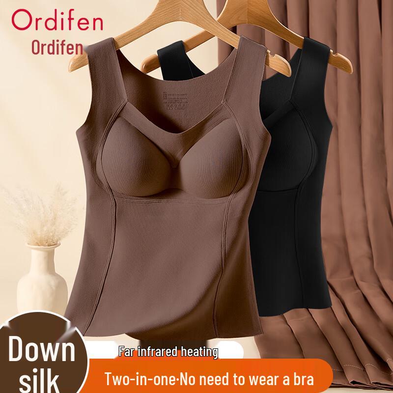 Odifen Women's Thermal Shaping Vest with Built-in Bra