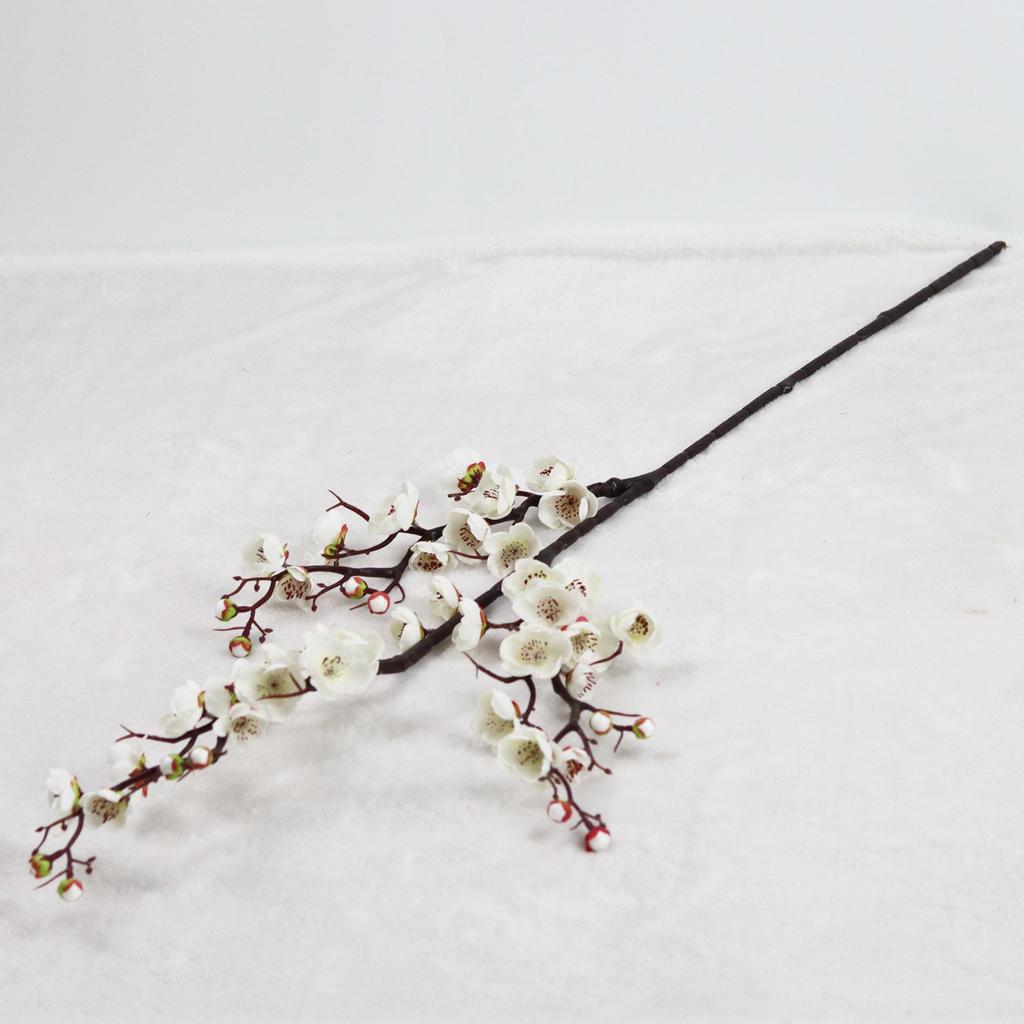 Artificial Red Plum and Peach Blossom Bouquet for Indoor Home Decoration