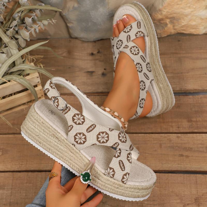 Fashion 2025 Hot Sale Ladies Shoes Open Toe Women's Sandals Fashion Color Matching Casual Summer Plus Size Light Wedge Sandals Zapatos