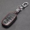 Jingyuqin 3 Buttons Remote Leather Car-Styling Car Key Cover Case For Kia Rio Sorento Cerato K3 Forte Rio5 Optima Smart Key