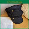 Navy Retro Style Cap With Short Visor For Spring And Autumn Trendy Outfit