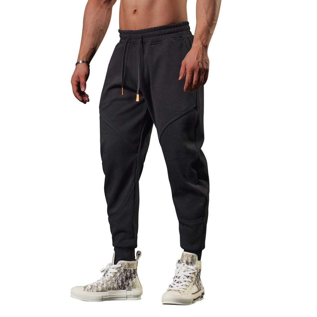 Men's Winter Casual Sports Pants: Loose-Fit, Velvet-Lined, Warm Trousers for Outdoor Running