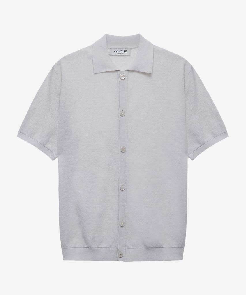 Mindbridge [Couture] Linen Blend Semi-Overfit Collared Short Sleeve Cardigan - 2 Colors