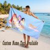 Kpop Demon Hunters Design Beach Towel Custom Text Large Towel for Beach Vacation