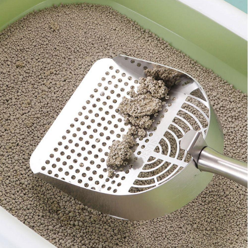Anti-Break Cat Waste Shovel Stainless Steel Cats Toilet Cleaning Shovel  Pet Toilets