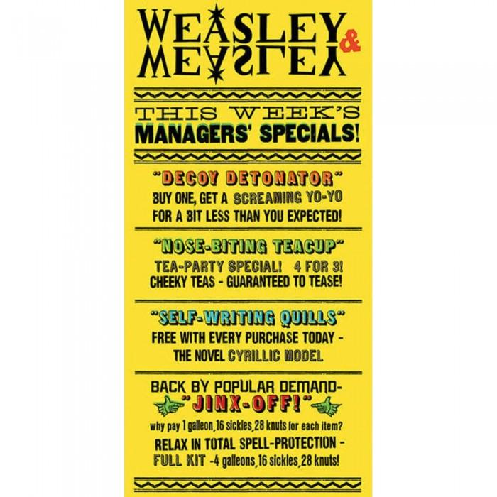Harry Potter Weasley & Weasley Specials Canvas Print 100cm x amarelo/preto
