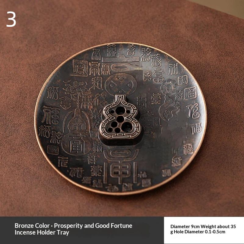 Incense Burner Lotus Shape Copper Alloy Burner Holder Incense Plate Stick Cone Incense Aromatherapy Craft 3