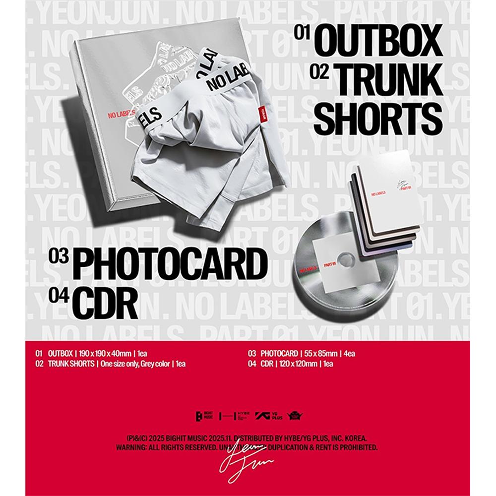 [Pre-order] YEONJUN - NO LABELS: PART 01 (Trunk Shorts Ver.)