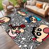 Cartoon comics Print Rug, Washable Floor Carpet, For Entryway Dorm Laundry Room Office Study, Home Decor Birthday Christmas Gift