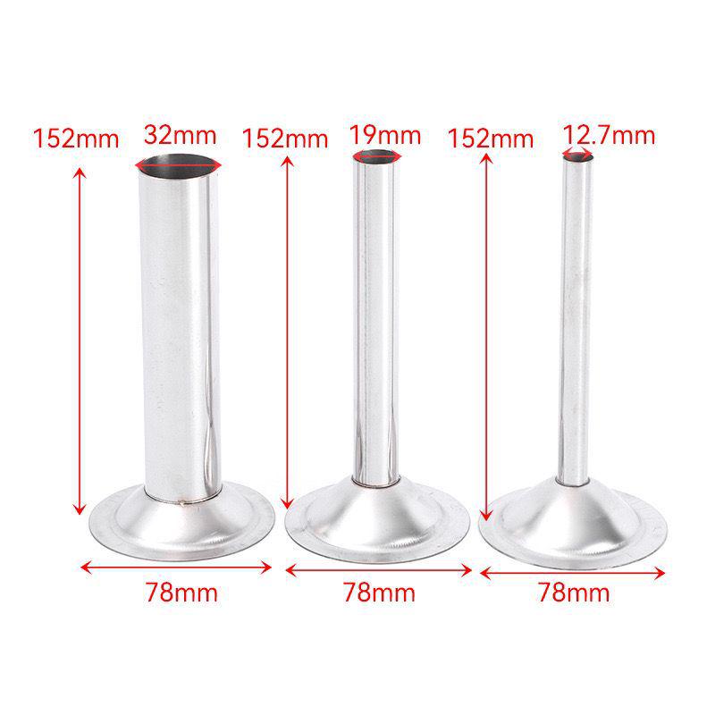 Three-Piece Stainless Steel Sausage Stuffer Funnel & Tube Set