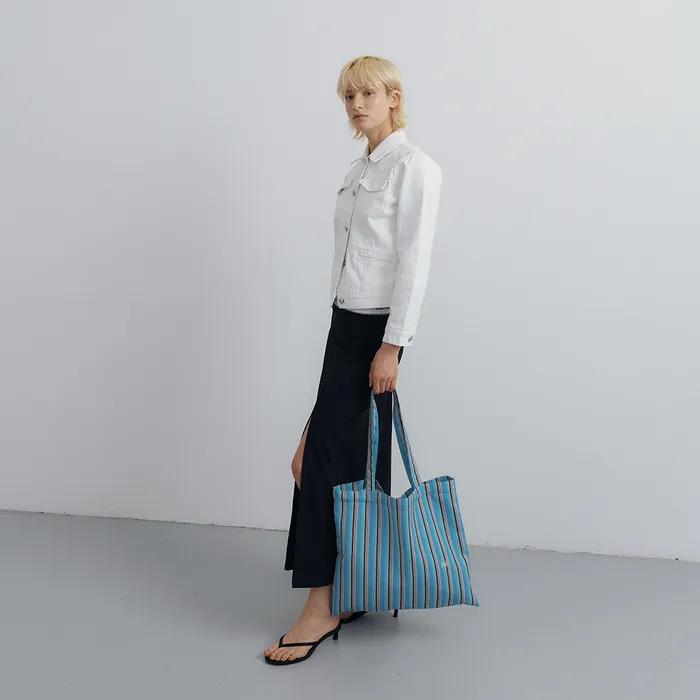 Line Up Eco Bag_Mint Sky