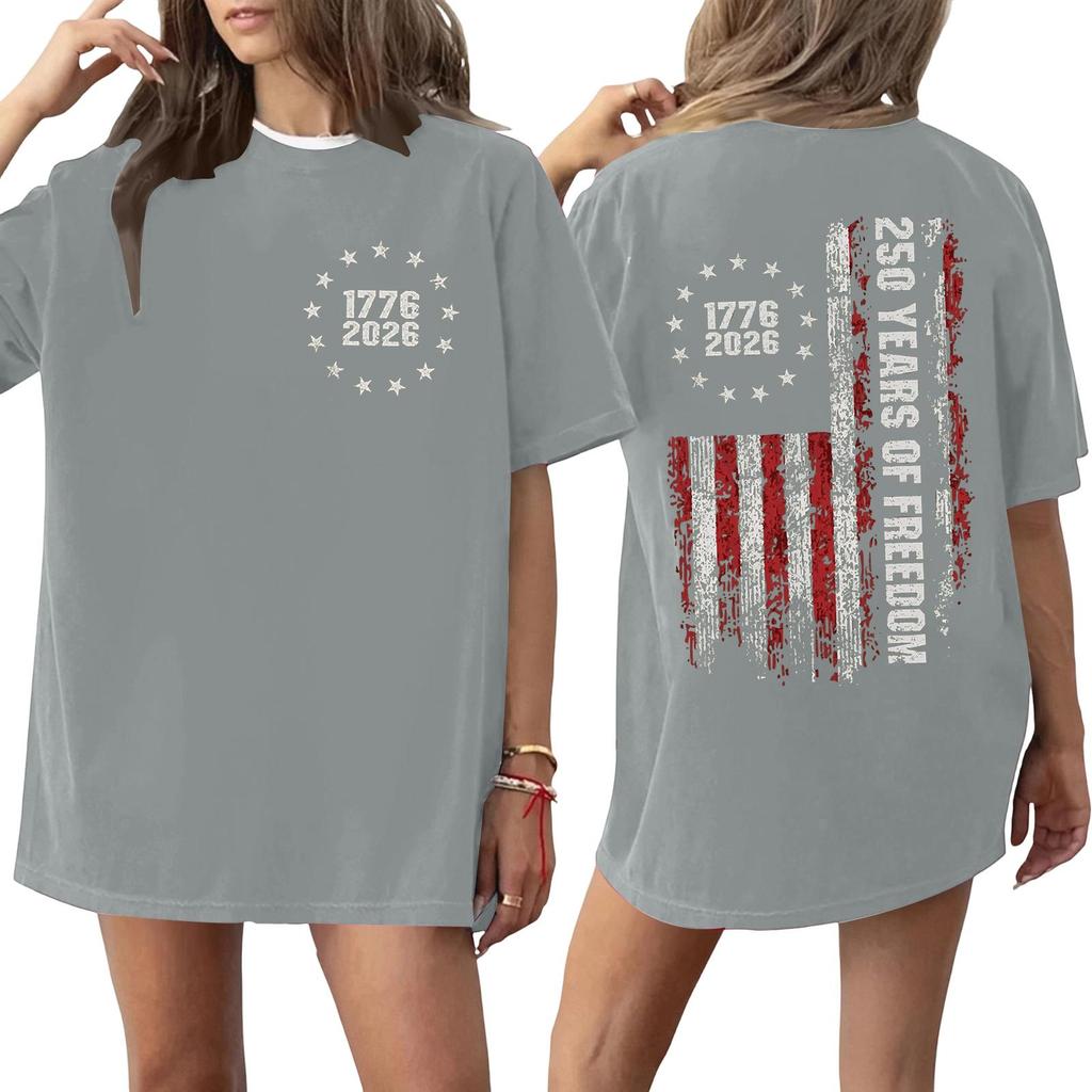 Women's And Men's Fashionable Round Neck Casual Print Short Sleeved T-shirt Top