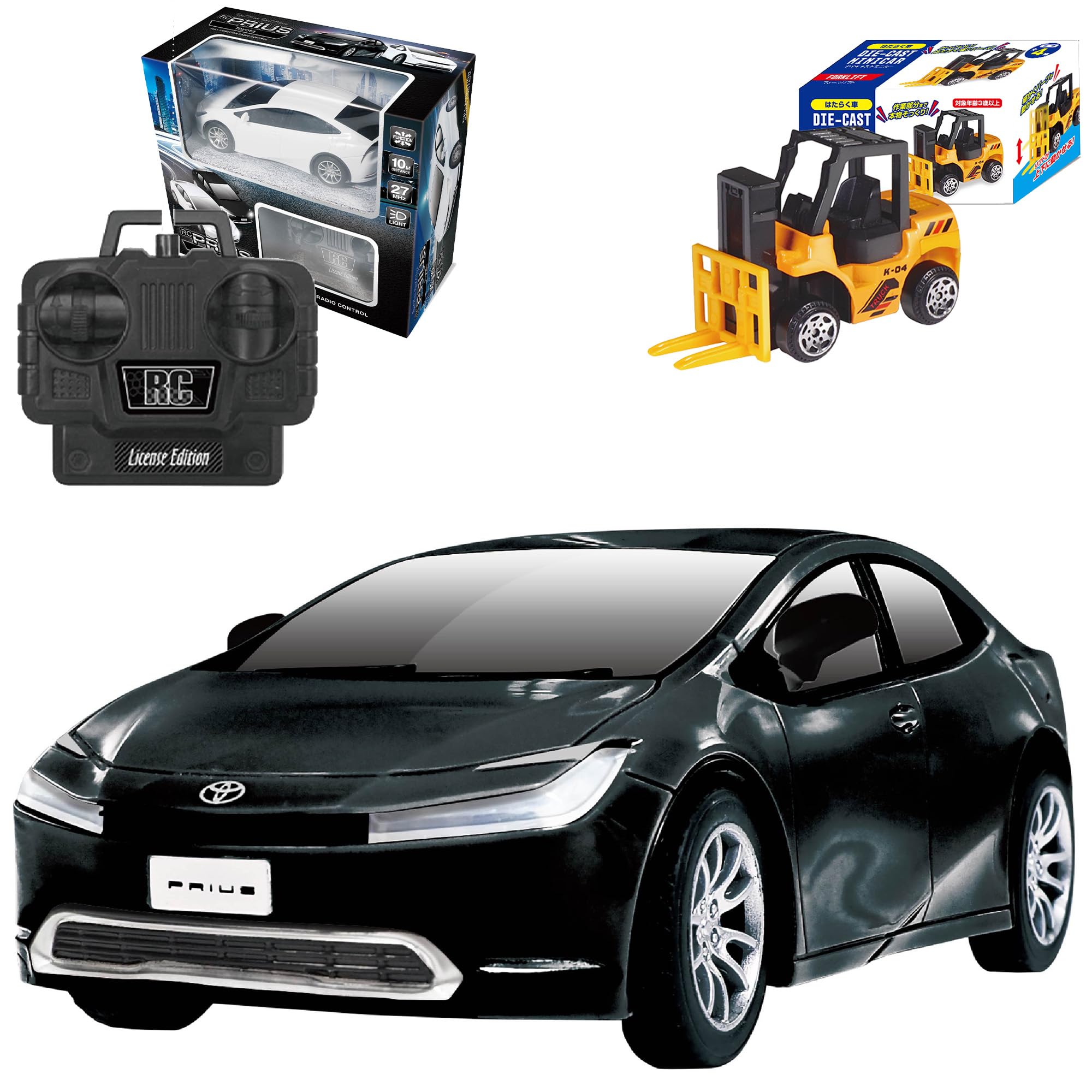 

This realistic RC racing car features a 27MHz full and illuminated Includes one black Toyota Prius and one miniature A perfect gift for or other